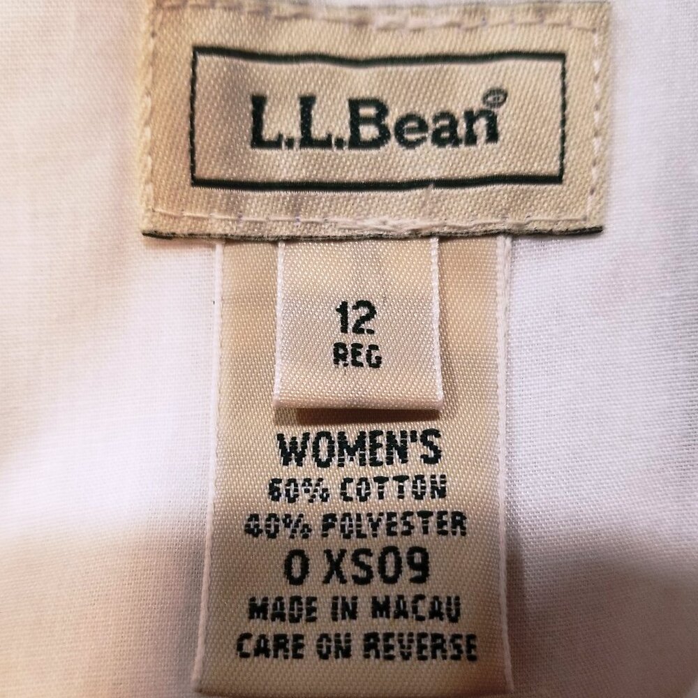 Ladies' L.L. Bean Cropped Khaki Chinos, Size 12 R, EUC - Picture 5 of 10